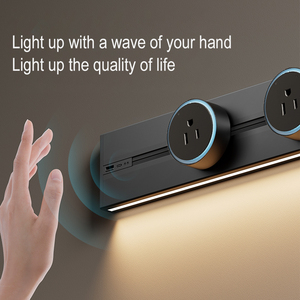 Màu Xám cảm ứng ánh sáng theo dõi ổ cắm hộ gia đình trượt di động cung cấp điện trượt nhà bếp và phòng khách với USB trượt ổ cắm - Product Image 3