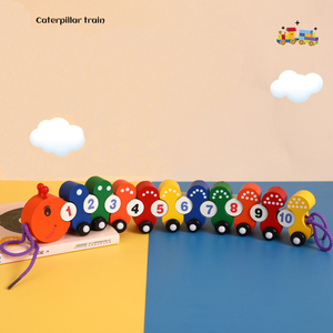 <span class=keywords><strong>Animali</strong></span> di legno per bambini all'ingrosso simpatici giocattoli del <span class=keywords><strong>treno</strong></span> che infilano blocchi di costruzione gioco di matematica - Product Image 5