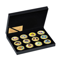 5 Monedas de Oro de la Serie de Anime Japonés Dragon Ball, Monedas Conmemorativas de Goku Super Saiyan, Colección Completa de Monedas de Dragon Ball