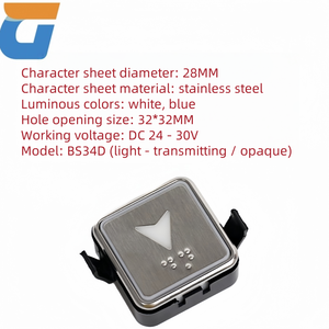 <span class=keywords><strong>Xizi</strong></span> thang máy gọi nút bs34d thép hiện đại thang máy cửa đẩy nút XHB-S34D-A03 cho khách sạn hội trường căn hộ thang máy - Product Image 6