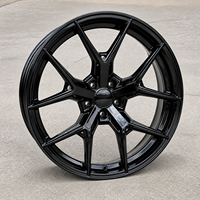 Nouvelles jantes en alliage d'aluminium forgé brossé noir brillant à profil profond de 19 pouces pour berlines Euro Sport