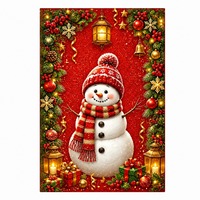 Drapeau de jardin en toile de jute imperméable double face 12x18 pouces, motif renne et flocon de neige, pour décoration extérieure de Noël, vente en gros sur mesure
