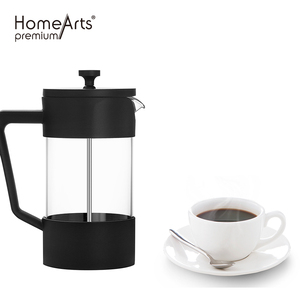 Hot Selling tragbare Reise French Press Kaffee maschine Glas French Press mit BPA Free Plastic Flame