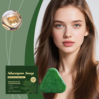 Sabun Sampo Padat Daun Chamaecyparis untuk Perawatan Rambut, Membersihkan, Menghaluskan, Menutrisi, Mengontrol Minyak, Herbal
