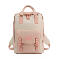 Sac à dos unisexe de voyage et pour ordinateur portable, style décontracté et urbain, imperméable Oxford, couleur unie, capacité 20-35L, avec distribution de la pression