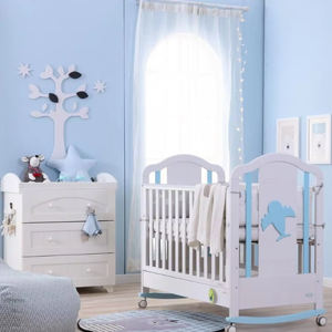 Cuna de Madera Multifuncional 6 en 1 de Alta Calidad Europea Moderna, Cuna Cómoda para Bebés, Muebles para Niños Pequeños, Uso en Hoteles - Product Image 1