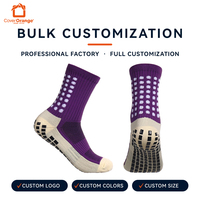 Chaussettes de football antidérapantes personnalisées Calcetas Medias Antideslizantes Futbol Sports Grip Chaussettes de football pour hommes