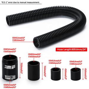 Kit universel de tuyau d'eau de liquide de refroidissement Flexible de <span class=keywords><strong>radiateur</strong></span> en acier inoxydable de 24 pouces avec pince de bouchons d'extrémité tuyau de refroidissement de <span class=keywords><strong>voiture</strong></span> accessoires de <span class=keywords><strong>voiture</strong></span> - Product Image 4