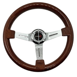 Volante Deportivo Personalizado Retro Universal de Alta Calidad, 350mm, ABS, 7 Velocidades, Diseño de Madera de Durazno, para Autos Modificados - Product Image 1