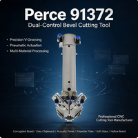 Couteau à double commande pour chanfreinage CNC, outil de découpe pneumatique à rainurage en V pour panneaux creux en PET, feutre et verre souple