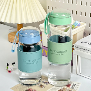 HanKPARSON Glass <b>Water</b> <b>Bottle</b> With Lid And <b>Filter</b> Portable For Travel And Office Use - Product Image 1