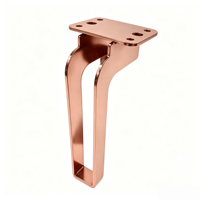 180mm Goldene Stahl-Dreieckmöbelbeine für Moderne Wohnzimmer-Esstische, Küchenmöbel, Sofas, Betten und Schränke - Robust und Einfach zu Montieren