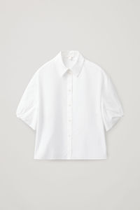 Tongrui all'ingrosso scatola misura colletto a punta lunghezza del gomito a sbuffo con dettaglio drappeggiato <span class=keywords><strong>camicia</strong></span> di cotone donna - Product Image 5