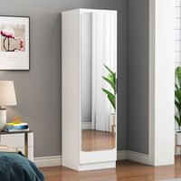 Usine OEM ODM 2 portes autoportantes durabilité mélamine panneau de particules de bois vêtements armoire blanche armoire de rangement pour chambre à coucher