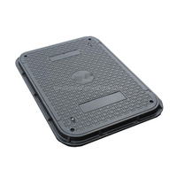 Couvre-égouts carrés antidérapants en PRFV, plaques de couverture à rainures en matériau composite pour fosses d'alimentation/transport/drainage