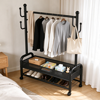 Séchoir à linge portable double en métal de haute qualité, mobile, écologique, robuste, pour extérieur, balcon et salon