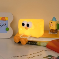 Lampe de chevet créative en forme de petit fromage, en ABS+HIPS, pour fête annuelle, cadeau de Noël, Diwali, fête des Mères, dessin animé, pour bureau