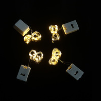 Lampe à LED décorative en fil de cuivre petite boîte blanche avec batterie bouton étanche pour décoration de lumières de Noël de fleur de gâteau