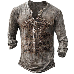 Maglietta da <span class=keywords><strong>uomo</strong></span> con <span class=keywords><strong>scollo</strong></span> a <span class=keywords><strong>V</strong></span> stampata in 3D <span class=keywords><strong>manica</strong></span> <span class=keywords><strong>lunga</strong></span> autunno oversize abbigliamento ampio in stile Hip Hop tessuto a maglia stampa digitale - Product Image 6