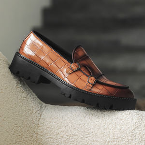 Zapatos Sin Cordones para Hombre, Plataforma, Suela Gruesa, Parte Superior de PU Suave, Impermeables, Zapatos de Vestir 38-44, Color en Contraste, Mocasines Casuales, Zapatos de Boda - Product Image 6