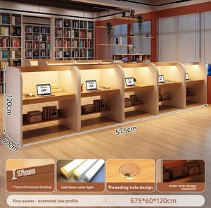 Bureau d'étude moderne en bois pour <span class=keywords><strong>bibliothèque</strong></span>, idéal pour l'auto-apprentissage, le travail de bureau et la lecture - Product Image 2