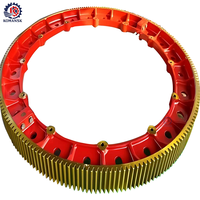 Grande roue dentée de circonférence en acier forgé sur mesure, à module partagé, à engrenage à pignon, pour broyeur à boulets rotatif Klin