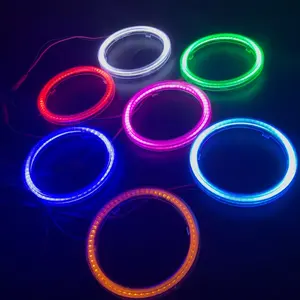 DAO Super Bright Car Light Cob Angel Eyes Ring Auto Led Halo Rings Size 60mm-120mm Car Accessories Led Light Bars 12 Months