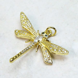 Colgantes de libélula, joyería de verano a la moda, colgante de <span class=keywords><strong>insecto</strong></span> de libélula de circón para fabricación de joyas - Product Image 4