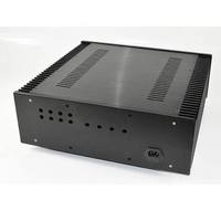 Boîtier d'amplificateur Hi-Fi en aluminium CNC sur mesure Brilliance-Alu, pieds anti-vibrations, pointes d'isolation, équipement audiophile