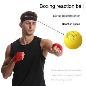 Inicio Muay Mma Equipo de ejercicio Kick Boxing Speed Training Punch Ball Reflex Ball Head Band para niños y adultos PU Balls - Product Image 2
