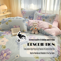 Ensemble de literie 4 pièces en coton biologique 100% européen de luxe, taille King, toutes saisons, écologique, imprimé géométrique, housse de couette moderne