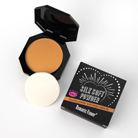 Poudre compacte double 3 teintes pour le visage, maquillage soyeux, fini mat naturel, longue tenue, waterproof, pour peaux foncées