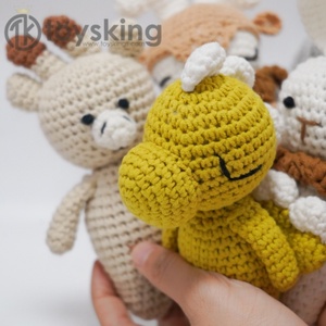 Juguetes de Animales de Ganchillo Hechos a Mano, Conejito de Patas Cortas, Jirafa, Elefante, Dinosaurio y Reno, Amigurumi, Regalo para Bebés y Niños, CE CPC - Product Image 6