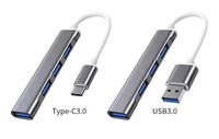 Concentrateur USB 3.0 à 4 ports, données Ultra-minces, support de chargement pour MacBook, ordinateur portable, Surface Pro, PS4, lecteur Flash