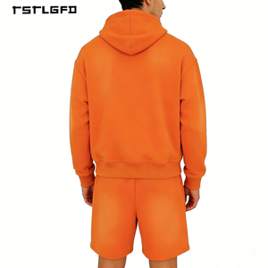 Sudadera con capucha de verano para hombre, personalizada, transpirable, de punto de 480g, con lavado ácido, estilo urbano, corta, vintage, con cremallera, 100% algodón, sin costuras, efecto desgastado por el sol - Product Image 4