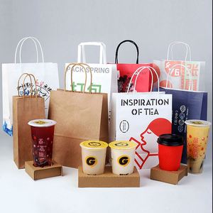 Bolsas de Papel Kraft Ecológicas Recicladas en Blanco y Negro para Regalos y Compras - Product Image 4