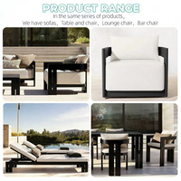 Ensemble de mobilier de jardin de luxe en aluminium pour terrasse, chaises de salle à manger imperméables, table et chaises d'extérieur pour villa et cour arrière