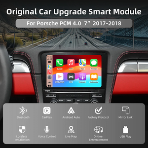 CARABC Interface sans fil CarPlay Android <span class=keywords><strong>Auto</strong></span> pour Porsche PCM4.0 Cayenne Paramela <span class=keywords><strong>Carman</strong></span> 7" 2017-2018 - Product Image 1