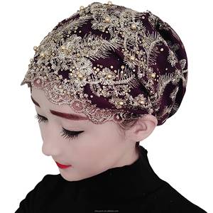 Muslim Women's Lace and Veil - Breathable, Eco-friendly, All-season Headscarf <b>Hat</b> - Product Image 2
