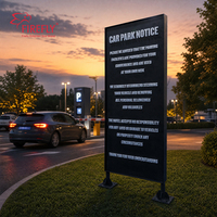 Panneau de signalisation en aluminium sur mesure, panneau d'information sur le stationnement autoportant, lettres en acrylique surélevées, signalétique extérieure pour hôtel
