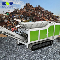 Broyeur mobile à double arbre à faible bruit, machine de broyage portable pour l'agrandissement de sites urbains et la gestion des déchets