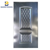 Panneaux en relief en acier métallique, porte de sécurité en acier, porte en fer, tôle galvanisée de 1 mm, prix