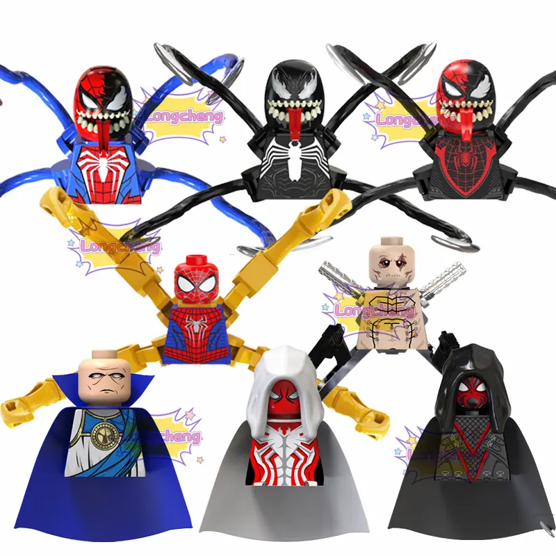 TV6204 New Super Heroes Spider Watchers With Accessories Building Block Assembly Figures Educational Toys For Children