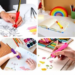 Agarraderas de Silicona para Lápices para Niños y Adultos, Ayuda Ergonómica para la Escritura, Soporte de Doble Extremo para una Postura Correcta al Agarrar el Lápiz - Product Image 4