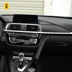 Shasha Carbono 3 Série 4 Série De Fibra De Carbono Acessórios Interior Do Carro F30 F31 F34 F32 F33 F36 Para BMW Painel De Instrumentos