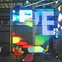 Éclairage de fond pour DJ en direct intelligent, façade à mouvement, maille LED à points