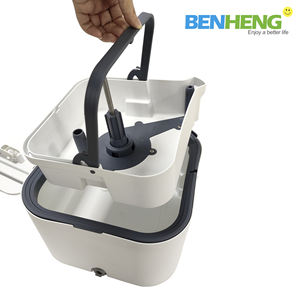 Serpillère plate en microfibre à essorage automatique haute efficacité avec seau auto-essorant 360° – Grande Vente en Russie °   Nettoyeur de <span class=keywords><strong>sol</strong></span> rotatif pour la <span class=keywords><strong>maison</strong></span> et le bureau - Product Image 4