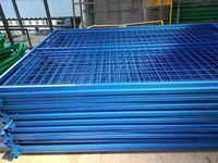 Clôture Temporaire en Acier Corten Hebei 6 pieds Prix Usine Vente en Gros HDG Écologique Durable Barrière de Sécurité de Chantier Modélisation 3D Maisons