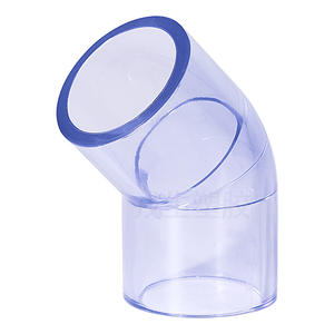 Raccord de tuyau de drainage en PVC-U Rongsheng, norme américaine, coude à 45 degrés, connexion rapide, insert interne, raccord de coude à 135 degrés, industriel - Product Image 1