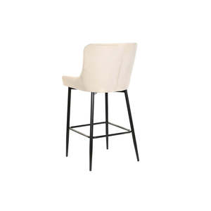 TABURETE DE POLIÉSTER Y METAL 48X55X100 ROMBO BEIGE - Product Image 1